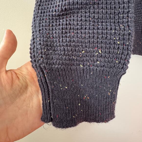 Alesbury Henley Waffle Knit Pullover Odyssey Grey Wool Blend Men's Medium NWT - Picture 4 of 9